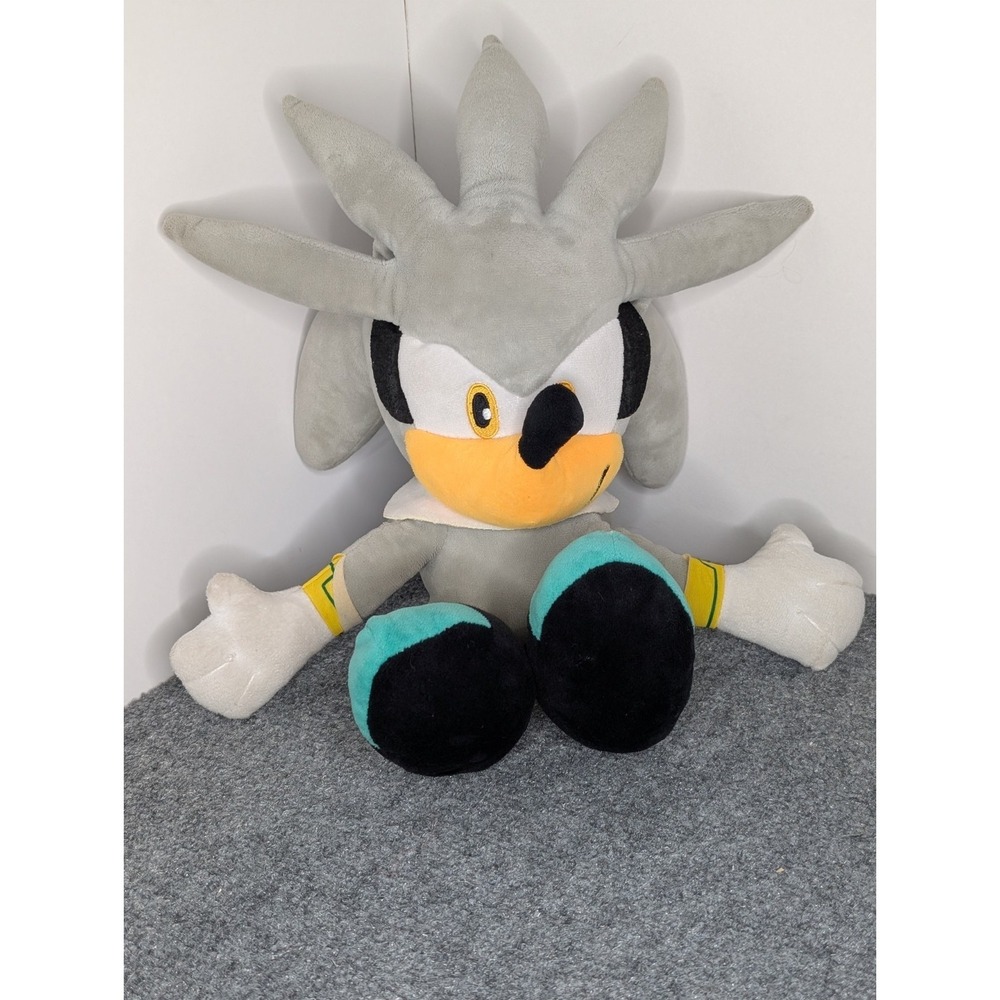 Sonic The Hedgehog Silver Sonic 18" Long Plush Basic No Tags